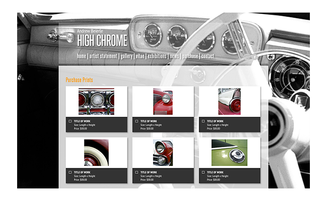 image high chrome website purchase page